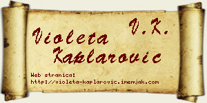 Violeta Kaplarović vizit kartica